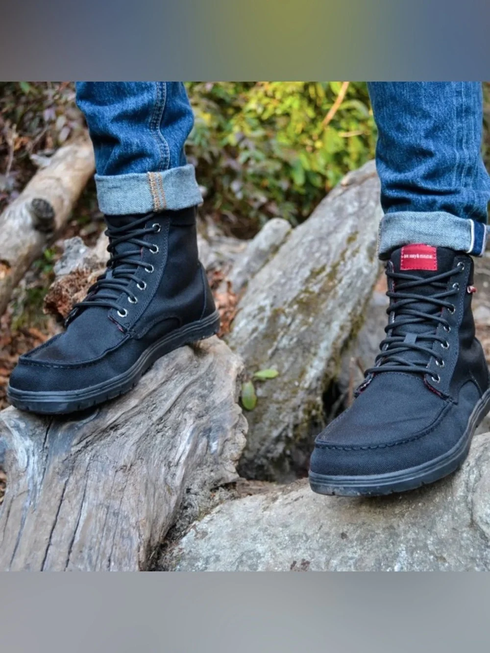 Lems Boulder Boot Vegan Men Size 41 Black Nylon Outdoor Hiking